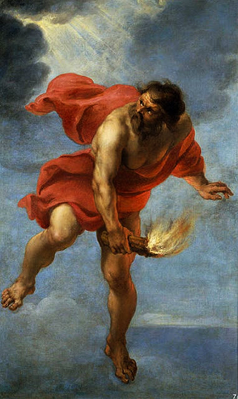 Prometheus stealing fire - Jan Cossiers