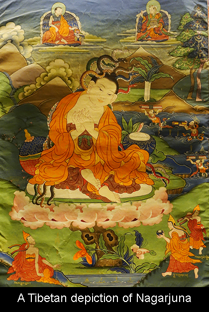 A Tibetan depiction of Nagarjuna