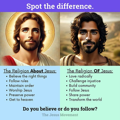 Two pictures of Jesus