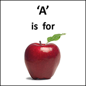 A is for apple